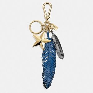 COACH MULTI FEATHERS AND BAG STAR CHARM 63893 NEW